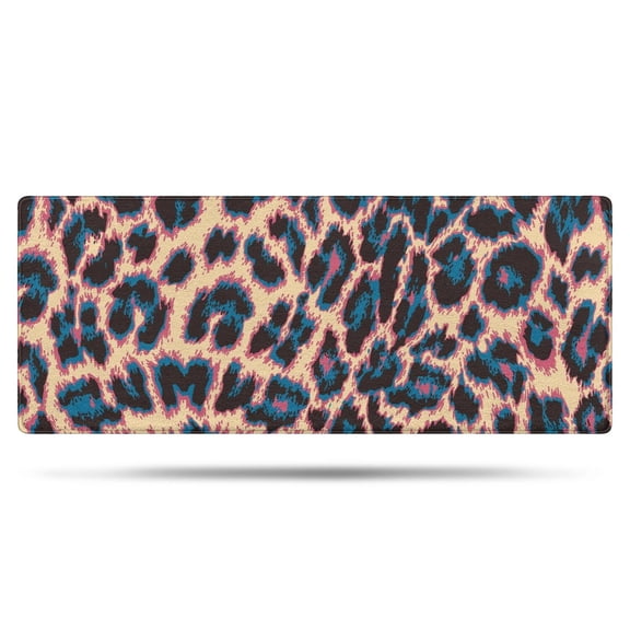 Leopard Print Pattern Bathroom Rugs Mat,Non Slip Microfiber Bathroom Rug,Rubber Backing,Soft Bathroom Mats for Bathroom Floor,Tub and Shower,60x24in(150x60cm)