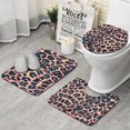 thumbnail image 1 of Leopard Print Pattern Bathroom Rugs Sets 3 Piece,Toilet Cover Set,Absorbent Non Slip Bathroom Mats Sets with U-Shaped Contour Rug Toilet Rug Set, 1 of 5