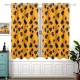 thumbnail image 1 of Leopard Print Pattern Black Out Curtains Aesthetic for Bedroom Living Room Sliding Glass Doors Kitchen Windows 2 panels set, 1 of 5