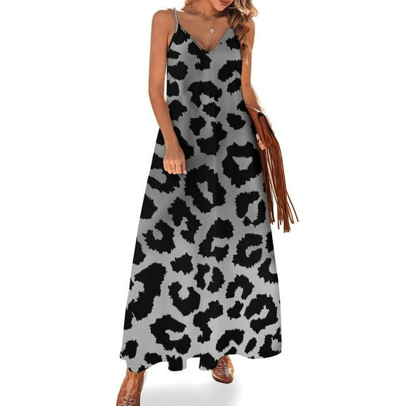 Leopard Print Pattern Design Sleeveless Dress Woman Fashion Long Dresses Women's Summer Suit Dress 2025