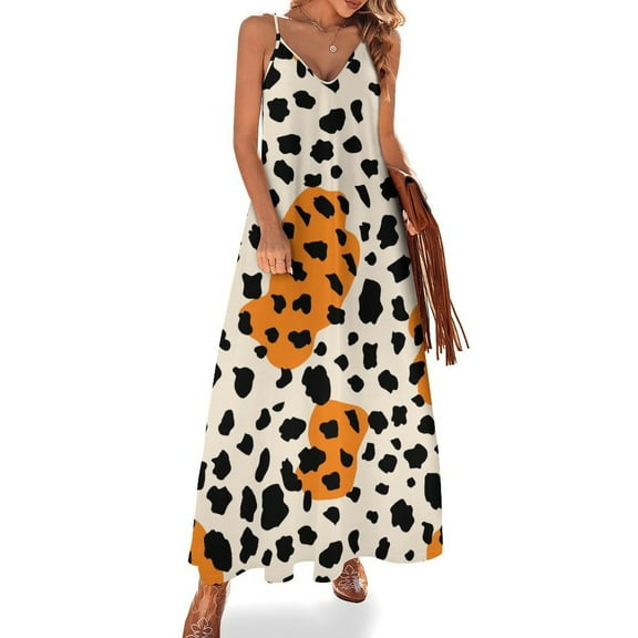 Leopard Print Pattern Fine Art Sleeveless Dress Summer Dress Woman 2025