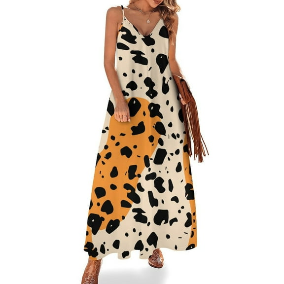 Leopard Print Pattern Fine Art Sleeveless Dress Summer Dress Woman 2025
