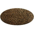 thumbnail image 1 of Leopard Print Pattern Floral Medallion Round Rug - Small Round Area Rug, Soft Non-Slip Machine Washable Bedroom Mat Indoor Accent Entry Carpet for Office Desk Dorm Hallway, 1 of 6
