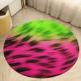 thumbnail image 1 of Leopard Print Pattern Floral Medallion Round Rug - Small Round Area Rug, Soft Non-Slip Machine Washable Bedroom Mat Indoor Accent Entry Carpet for Office Desk Dorm Hallway, 1 of 6