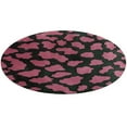 thumbnail image 1 of Leopard Print Pattern Floral Medallion Round Rug - Small Round Area Rug, Soft Non-Slip Machine Washable Bedroom Mat Indoor Accent Entry Carpet for Office Desk Dorm Hallway, 1 of 6