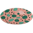 thumbnail image 1 of Leopard Print Pattern Floral Medallion Round Rug - Small Round Area Rug, Soft Non-Slip Machine Washable Bedroom Mat Indoor Accent Entry Carpet for Office Desk Dorm Hallway, 1 of 6
