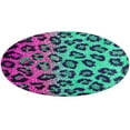 thumbnail image 1 of Leopard Print Pattern Floral Medallion Round Rug - Small Round Area Rug, Soft Non-Slip Machine Washable Bedroom Mat Indoor Accent Entry Carpet for Office Desk Dorm Hallway, 1 of 6