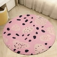 thumbnail image 1 of Leopard Print Pattern Floral Medallion Round Rug - Small Round Area Rug, Soft Non-Slip Machine Washable Bedroom Mat Indoor Accent Entry Carpet for Office Desk Dorm Hallway, 1 of 6