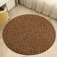 thumbnail image 1 of Leopard Print Pattern Floral Medallion Round Rug - Small Round Area Rug, Soft Non-Slip Machine Washable Bedroom Mat Indoor Accent Entry Carpet for Office Desk Dorm Hallway, 1 of 6
