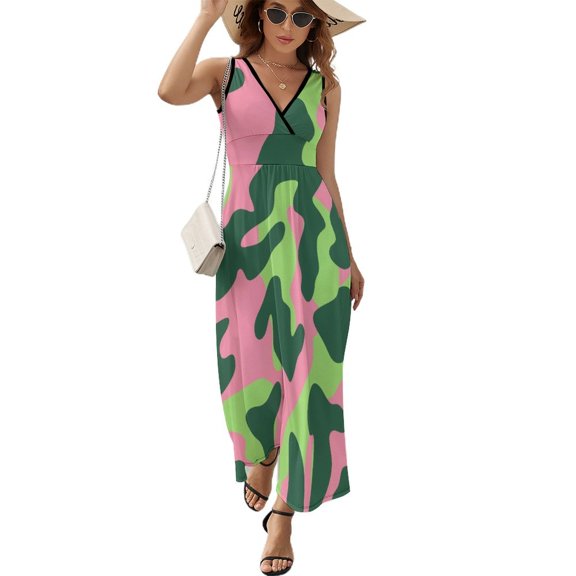 Leopard Print Pattern King Size Sleeveless Dress Dresses Summer Women Dresses Clothing Woman Dresses Dress