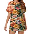 thumbnail image 1 of Leopard Print Pattern Pajama Set for Women 2 Piece Sleepwear Loungewear Short Sleeve, 1 of 7