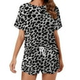 thumbnail image 1 of Leopard Print Pattern Pajamas Set Womens Loungewear Sleepwear 2 Piece PJ Sets, 1 of 7