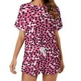 thumbnail image 1 of Leopard Print Pattern Pajamas Set Womens Loungewear Sleepwear 2 Piece PJ Sets, 1 of 7