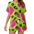 thumbnail image 1 of Leopard Print Pattern Pajamas Set Womens Loungewear Sleepwear 2 Piece PJ Sets, 1 of 7