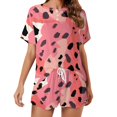 thumbnail image 1 of Leopard Print Pattern Print Women'S Pajamas Set Summer Sleepwear Sets 2 Piece Lounge Set, 1 of 7