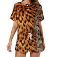 thumbnail image 1 of Leopard Print Pattern Print Women'S Pajamas Set Summer Sleepwear Sets 2 Piece Lounge Set, 1 of 7
