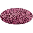 thumbnail image 1 of Leopard Print Pattern Round Rugs -Washable Non-Slip Small Round Area Rug Throw Soft Circle Rugs for Bedroom, Modern Print Indoor Carpet for Entryway Sofa Living Room, 1 of 6