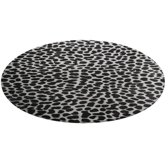 Leopard Print Pattern Round Rugs -Washable Non-Slip Small Round Area Rug Throw Soft Circle Rugs for Bedroom, Modern Print Indoor Carpet for Entryway Sofa Living Room