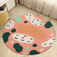 thumbnail image 1 of Leopard Print Pattern Round Small Area Rug, Print Non Slip Washable Floor Mat, Soft Throw Rug for Living Room, Powder Room Entryway, Bathroom, Bedside, 1 of 6