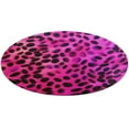 thumbnail image 1 of Leopard Print Pattern Round Small Area Rug, Print Non Slip Washable Floor Mat, Soft Throw Rug for Living Room, Powder Room Entryway, Bathroom, Bedside, 1 of 6