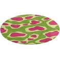 thumbnail image 1 of Leopard Print Pattern Round Small Area Rug, Print Non Slip Washable Floor Mat, Soft Throw Rug for Living Room, Powder Room Entryway, Bathroom, Bedside, 1 of 6