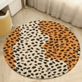 thumbnail image 1 of Leopard Print Pattern Round Small Area Rug, Print Non Slip Washable Floor Mat, Soft Throw Rug for Living Room, Powder Room Entryway, Bathroom, Bedside, 1 of 6