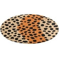 thumbnail image 1 of Leopard Print Pattern Round Small Area Rug, Print Non Slip Washable Floor Mat, Soft Throw Rug for Living Room, Powder Room Entryway, Bathroom, Bedside, 1 of 6