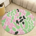 thumbnail image 1 of Leopard Print Pattern Round Small Area Rug, Print Non Slip Washable Floor Mat, Soft Throw Rug for Living Room, Powder Room Entryway, Bathroom, Bedside, 1 of 6