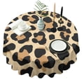 thumbnail image 1 of Leopard Print Pattern Round Tablecloth 60" X 60",Wrinkle Wipeable Table Cloth for Kitchen Dining Room Picnic Patio Party, 1 of 6