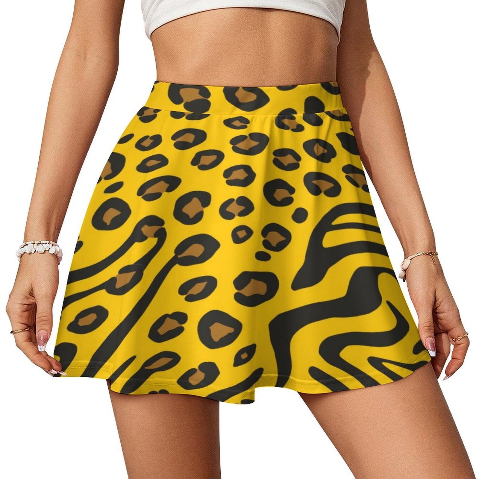 Leopard Print Pattern Skirt Mini Skirts Summer High Waist Graphic Wear — free download
