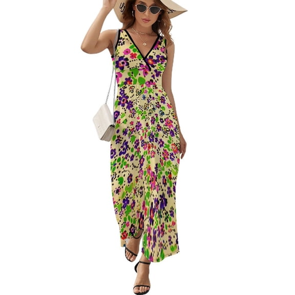 Leopard Print Pattern Sleeveless Dress Female Clothing Dress Women Summer 2025 Dress