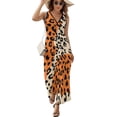 thumbnail image 1 of Leopard Print Pattern Sleeveless Dress Woman Fashion Long Dresses Women's Summer Suit Dress 2025, 1 of 7