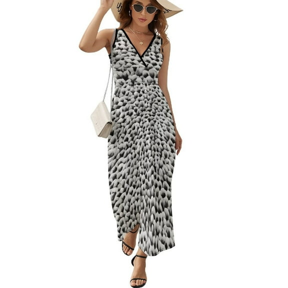 Leopard Print Pattern Sleeveless Dress Woman Fashion Long Dresses Women's Summer Suit Dress 2025