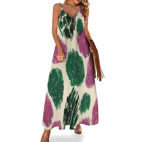 Leopard Print Pattern Sleeveless Dress Woman Fashion Long Dresses Women's Summer Suit Dress Summer 2025 Women