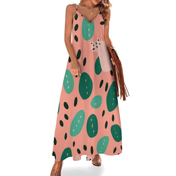 Leopard Print Pattern Sleeveless Dress Woman Fashion Long Dresses Women's Summer Suit Dress Summer 2025 Women