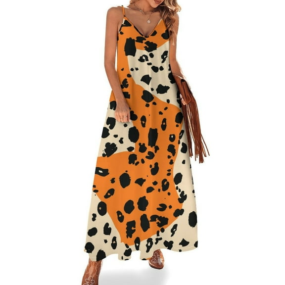Leopard Print Pattern Sleeveless Dress Woman Fashion Long Dresses Women's Summer Suit Dress Summer 2025 Women