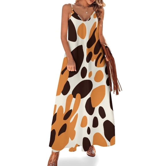 Leopard Print Pattern Sleeveless Dress Women's Luxury Party Dress Birthday Dresses for Women
