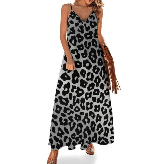 Leopard Print Pattern Sleeveless Dress for Women Clothing Female Women's Summer Skirt