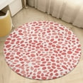 thumbnail image 1 of Leopard Print Pattern Soft Bedroom Round Area Rug, Washable Cute Nursery Circle Throw Mat, Non-Slip Contemporary Small Low Pile Floor Carpet for Dorm Bedside, 1 of 6