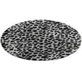 thumbnail image 1 of Leopard Print Pattern Soft Bedroom Round Area Rug, Washable Cute Nursery Circle Throw Mat, Non-Slip Contemporary Small Low Pile Floor Carpet for Dorm Bedside, 1 of 6