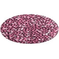 thumbnail image 1 of Leopard Print Pattern Soft Bedroom Round Area Rug, Washable Cute Nursery Circle Throw Mat, Non-Slip Contemporary Small Low Pile Floor Carpet for Dorm Bedside, 1 of 6