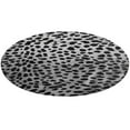 thumbnail image 1 of Leopard Print Pattern Soft Bedroom Round Area Rug, Washable Cute Nursery Circle Throw Mat, Non-Slip Contemporary Small Low Pile Floor Carpet for Dorm Bedside, 1 of 6