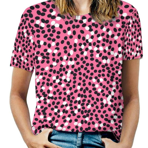 Leopard Print Pattern T Shirts Basic T-Shirt Short Sleeve Ladies Tee Shirt Summer Graphic Clothing