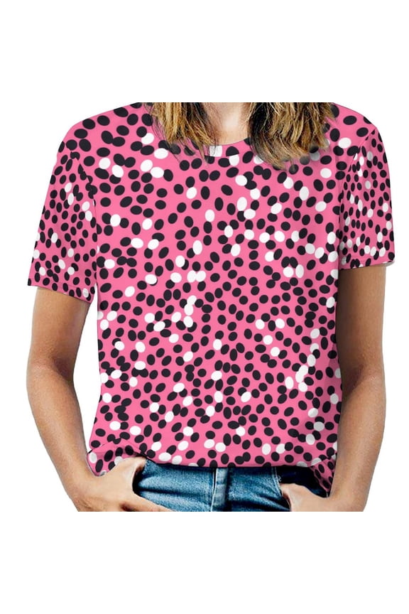 Leopard Print Pattern T Shirts Basic T-Shirt Short Sleeve Ladies Tee Shirt Summer Graphic Clothing