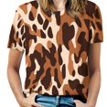 thumbnail image 1 of Leopard Print Pattern T Shirts Basic T-Shirt Short Sleeve Ladies Tee Shirt Summer Graphic Clothing, 1 of 6