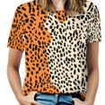 thumbnail image 1 of Leopard Print Pattern T Shirts Basic T-Shirt Short Sleeve Ladies Tee Shirt Summer Graphic Clothing, 1 of 6