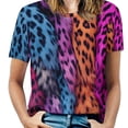 thumbnail image 1 of Leopard Print Pattern T Shirts Basic T-Shirt Short Sleeve Ladies Tee Shirt Summer Graphic Clothing, 1 of 6