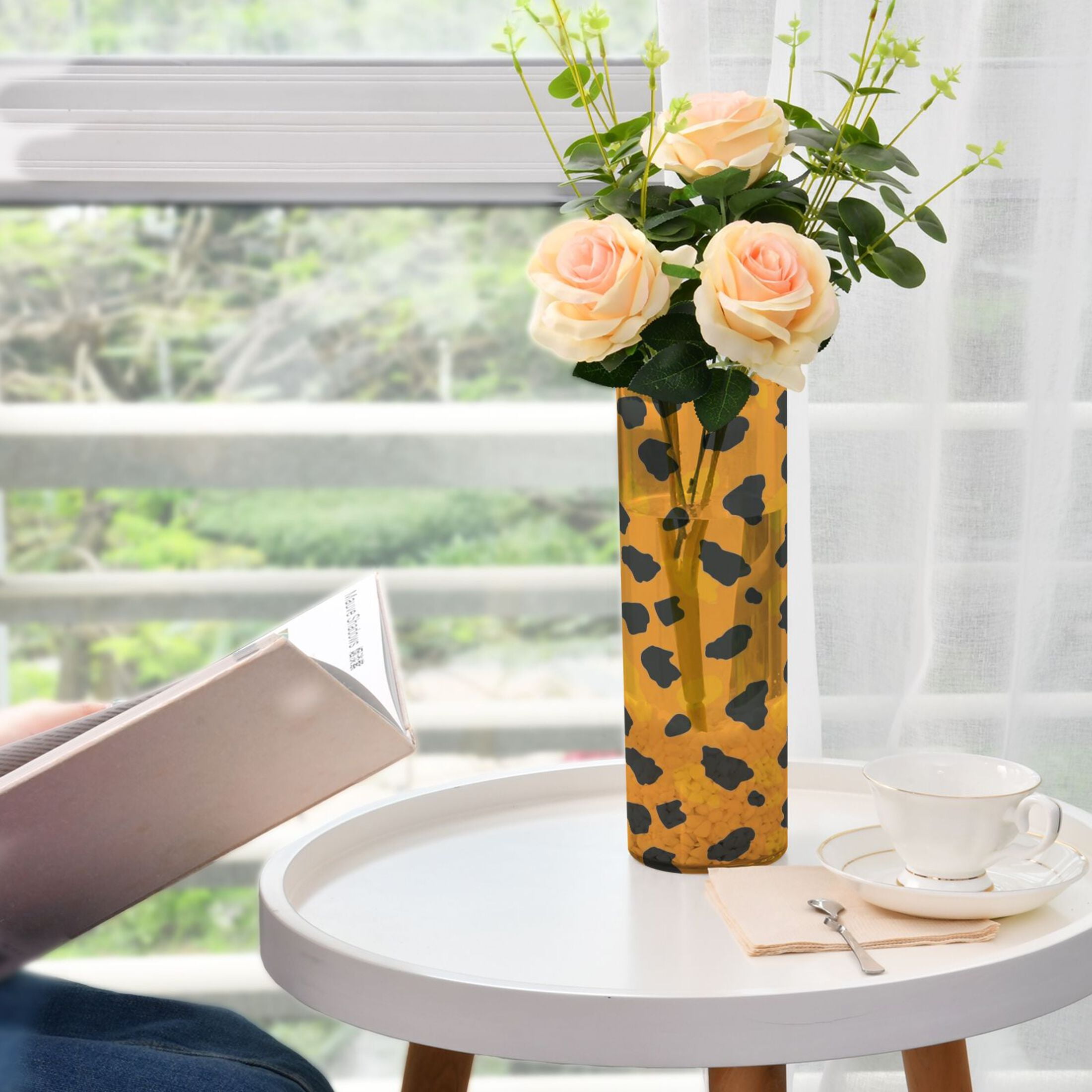 Leopard Print Pattern Vases for Flowers Modern Decorative Vase Home ...