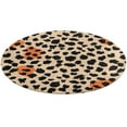 thumbnail image 1 of Leopard Print Pattern Washable Round Rug -Circle Area Rugs for Nursery Bedroom, Vintage Non Slip Non Shedding Low Pile Carpet for Living Room Coffee Table Entryway, 1 of 6