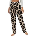 thumbnail image 1 of Leopard Print Pattern Winter Female Pants Flannel High Waist Women Pants Lady Warm Straight Leg Plush Trousers, 1 of 7